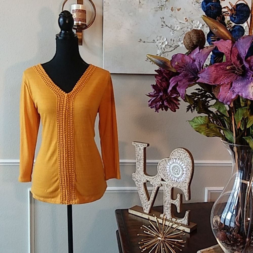 🍁🍂 Carolyn Taylor 3/4 Sleeves Tunic Top. Size S. 🍁🍂 - Picture 7 of 17